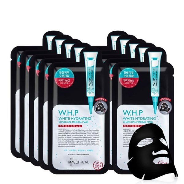 MEDIHEAL BLACK MASK W.H.P White Hydrating Charcoal Mineral Mask