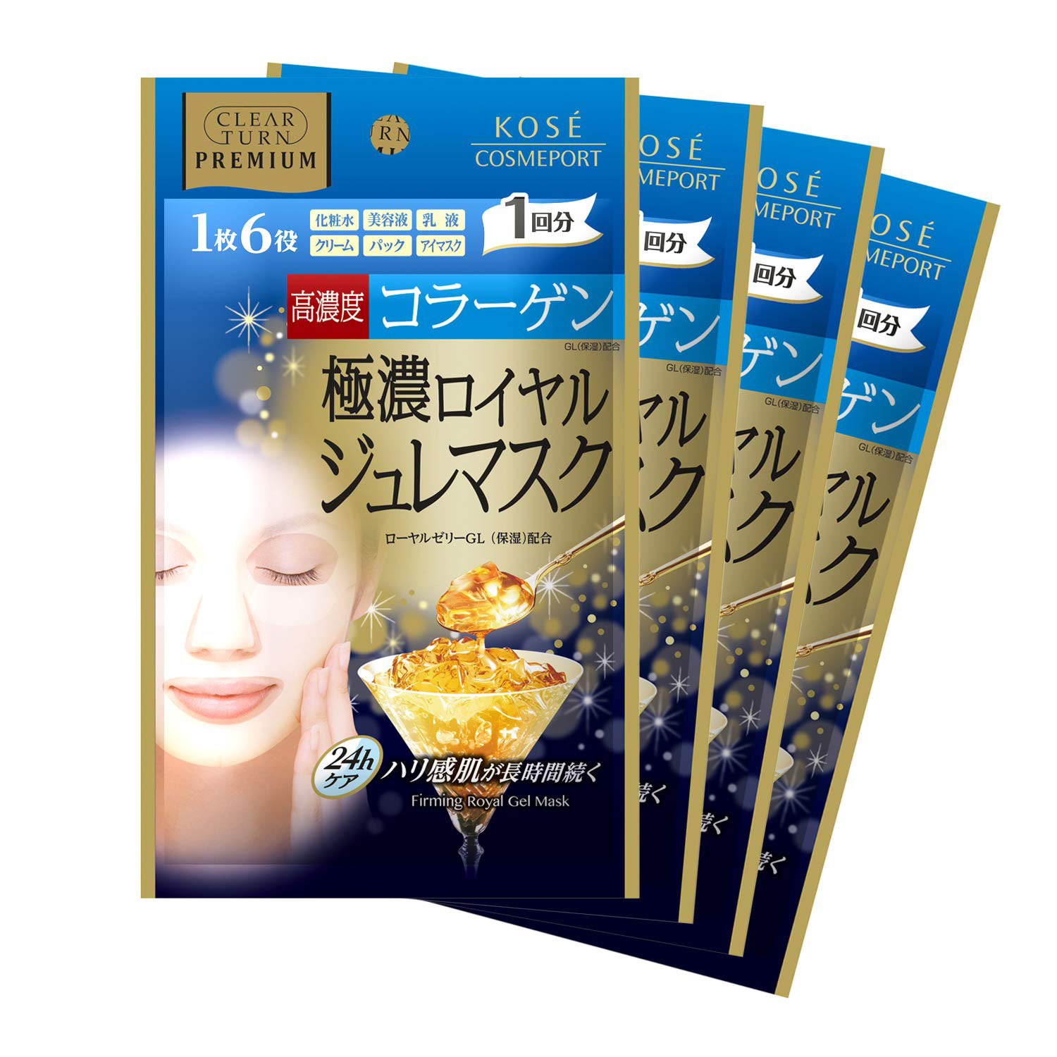 Kose CLEAR TURN PREMIUM Royal Jelly Mask Collagen
