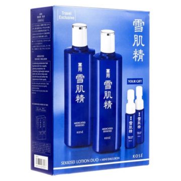 Kose Sekkisei Lotion Duo + Mini Emulsion Skincare Travel Set (4 pieces)