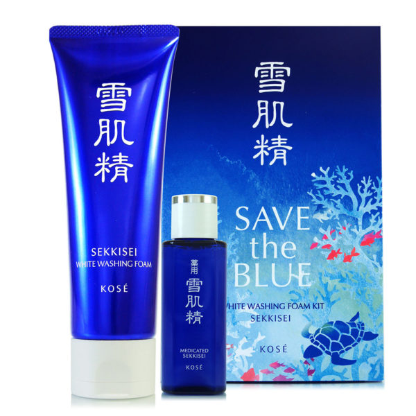 Kose Sekkisei Save the Blue White Washing Foam Kit (130g+24ml)