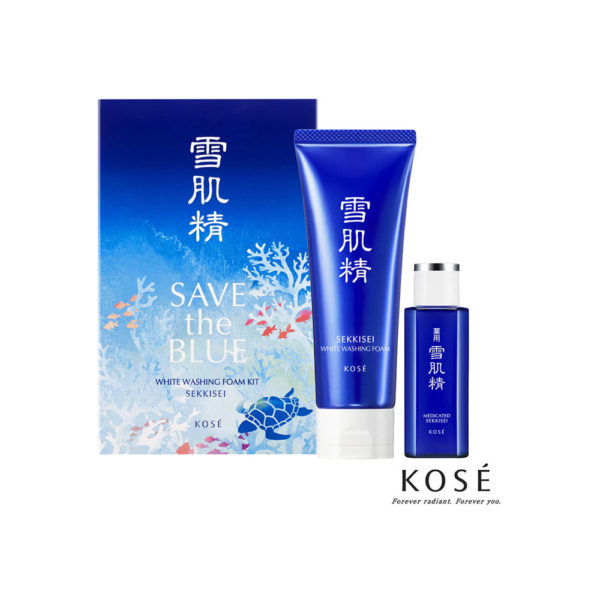 Kose Sekkisei Save the Blue White Washing Foam Kit (130g+24ml)