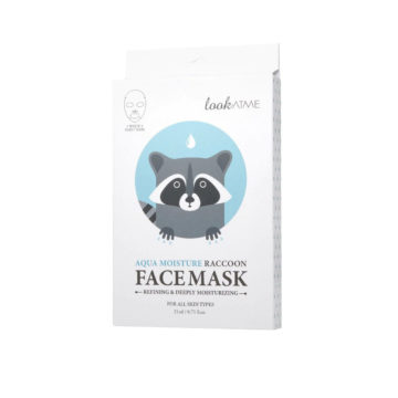 LOOK AT ME Aqua Moisture Raccoon Face Mask