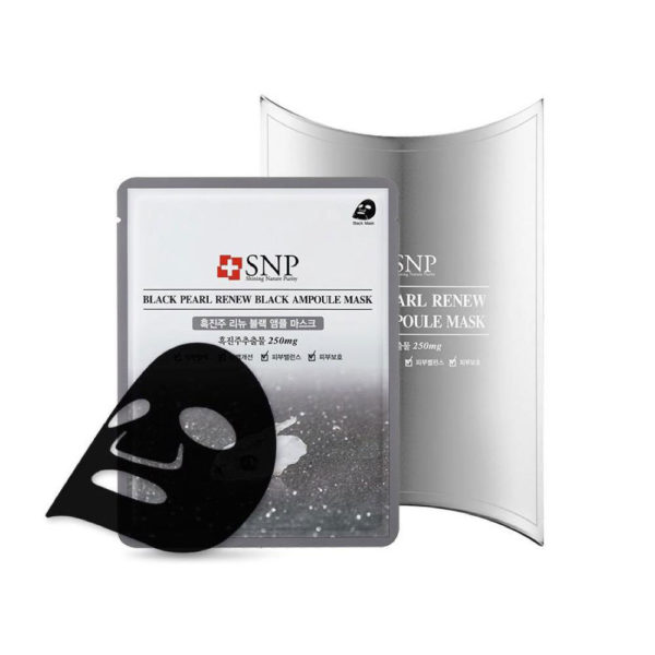 SNP Black Pearl Renew Black Ampoule Mask (10piece)