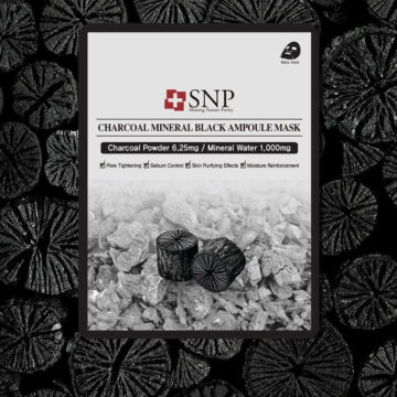 SNP Charcoal Mineral Black Ampoule Mask (10piece)