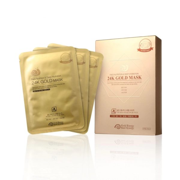 Gold Energy Snail Synergy 24K 4D Gold Mask [Nutrition & Deep Hydration] 10 pcs