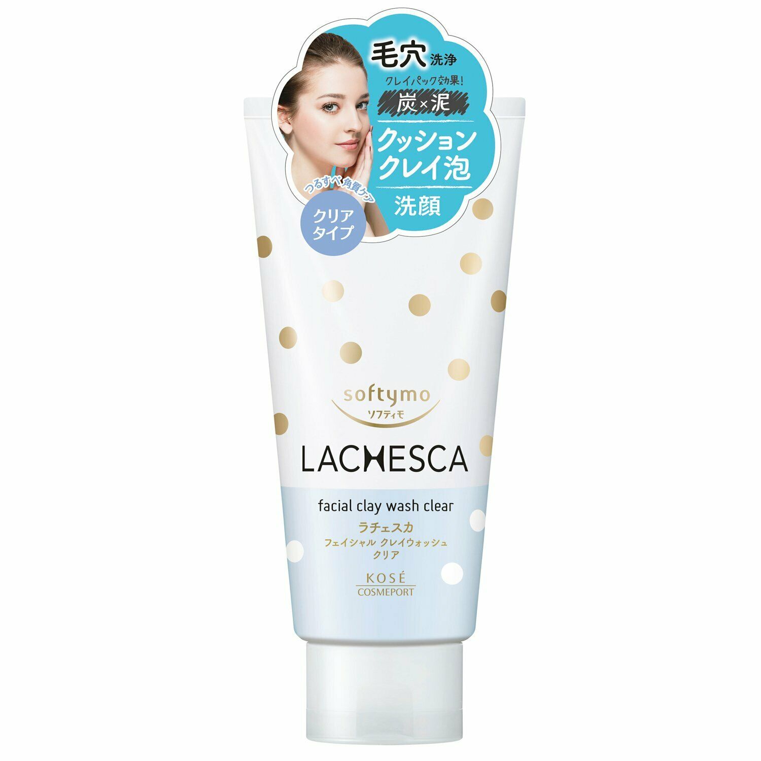 Kose Softymo Lachesca Facial Clay Wash Clear